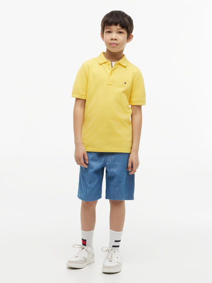 Dsiney Kidz - Tommy Hilfiger Yellow Essential Regular Fit Signature Polo Shirt image 3