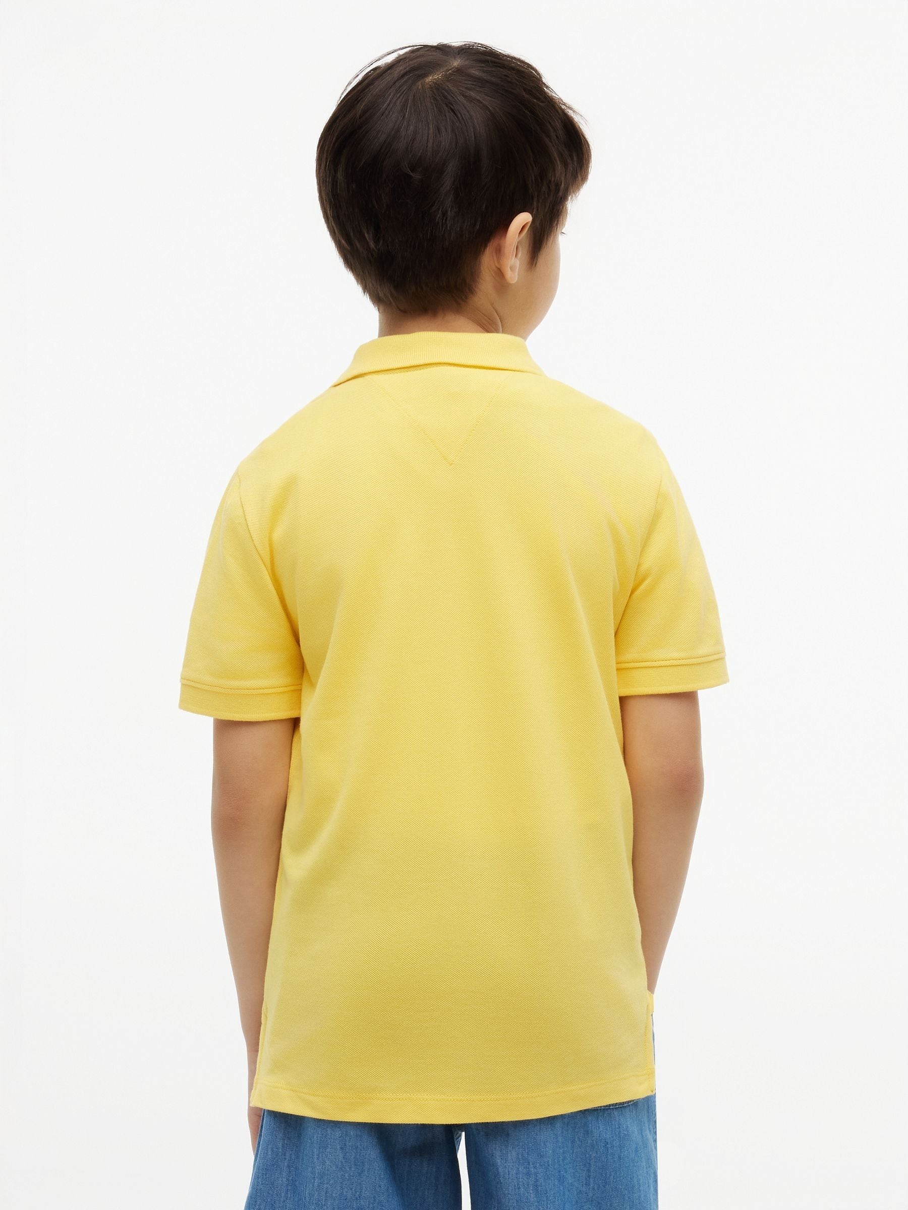 Dsiney Kidz - Tommy Hilfiger Yellow Essential Regular Fit Signature Polo Shirt image 4