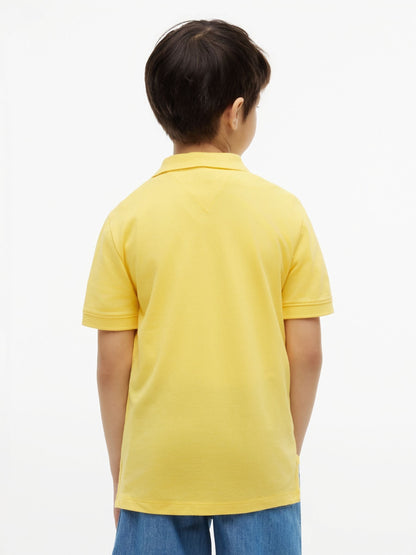 Dsiney Kidz - Tommy Hilfiger Yellow Essential Regular Fit Signature Polo Shirt image 4