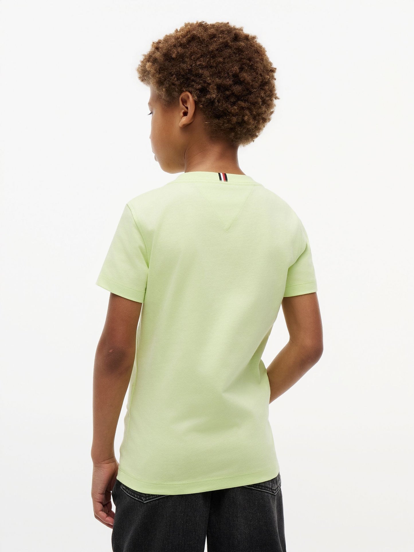Tommy Hilfiger Green Essential Flag Embroidery Crew Neck T-Shirt image 2