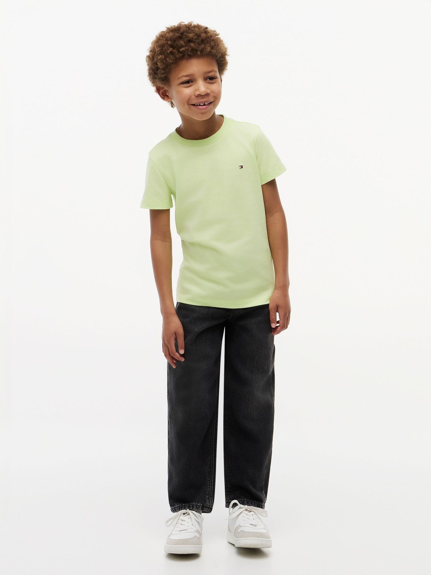 Tommy Hilfiger Green Essential Flag Embroidery Crew Neck T-Shirt image 4