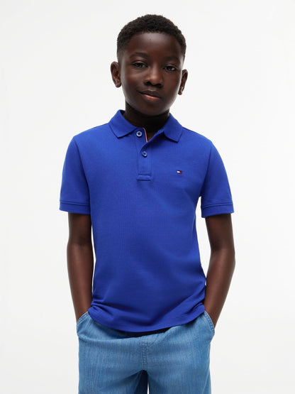 Dsiney Kidz - Tommy Hilfiger Blue Essential Regular Fit Signature Polo Shirt image 1