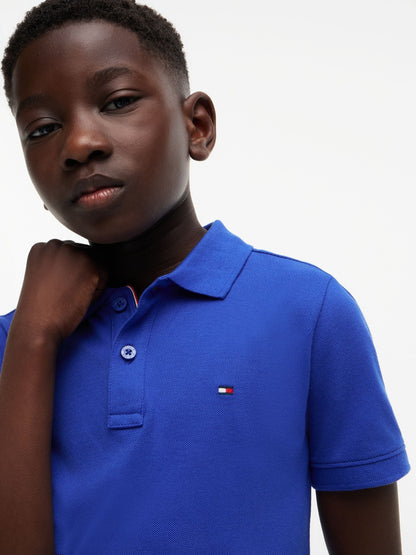 Dsiney Kidz - Tommy Hilfiger Blue Essential Regular Fit Signature Polo Shirt image 2