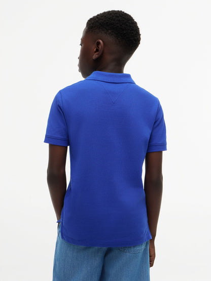 Dsiney Kidz - Tommy Hilfiger Blue Essential Regular Fit Signature Polo Shirt image 4