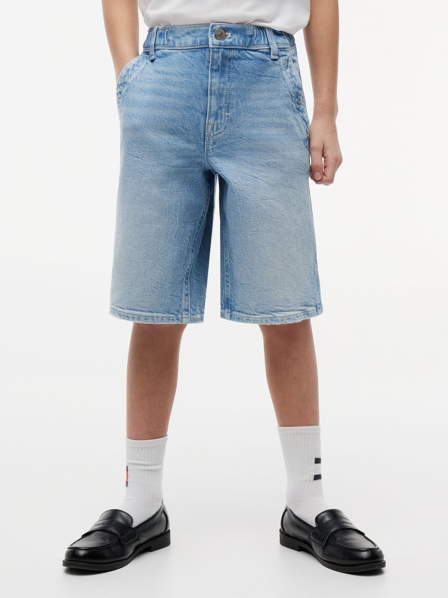 Dsiney Kidz - Tommy Hilfiger Blue Faded Loose Denim Shorts image 1