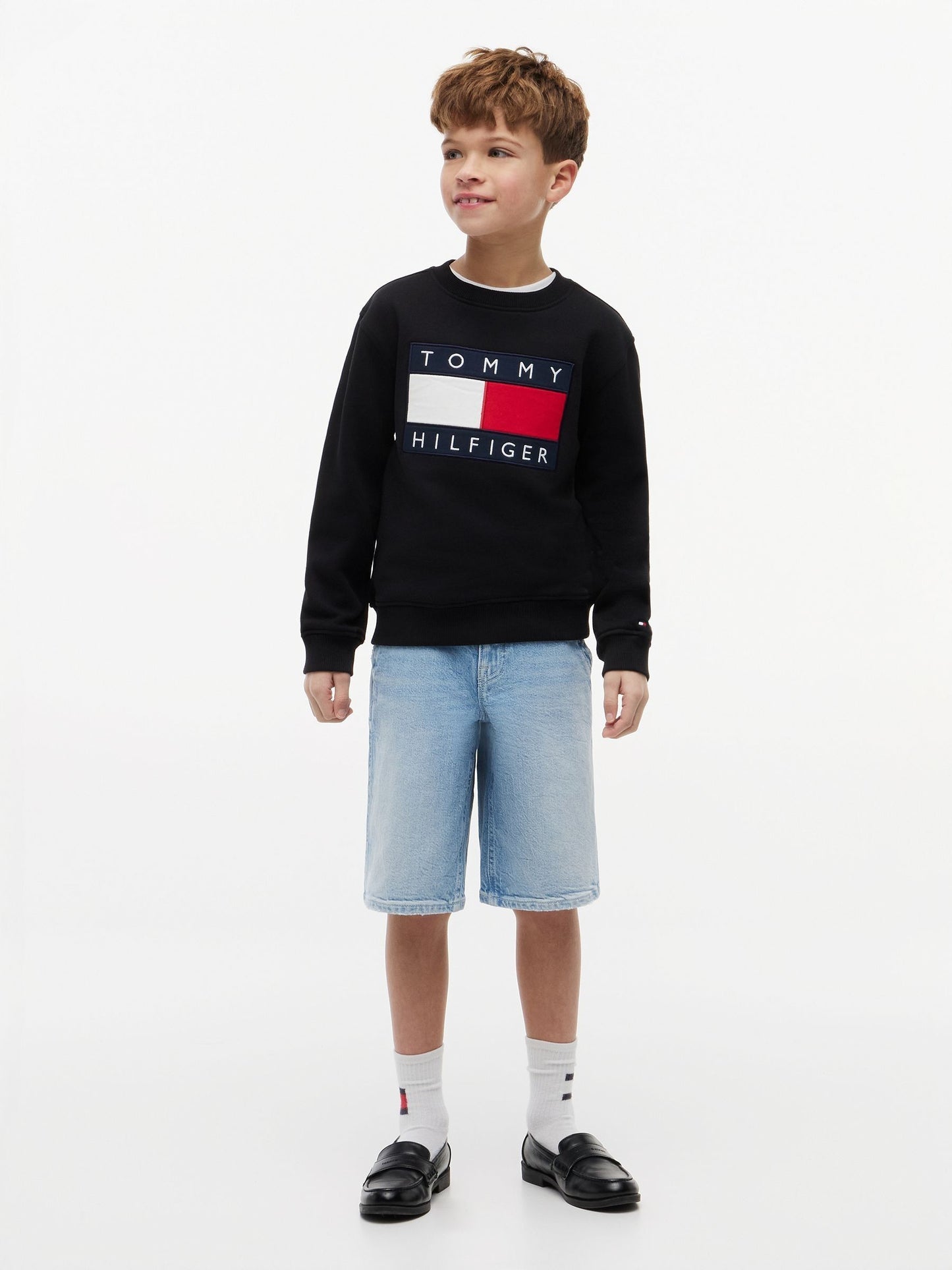 Dsiney Kidz - Tommy Hilfiger Blue Faded Loose Denim Shorts image 3