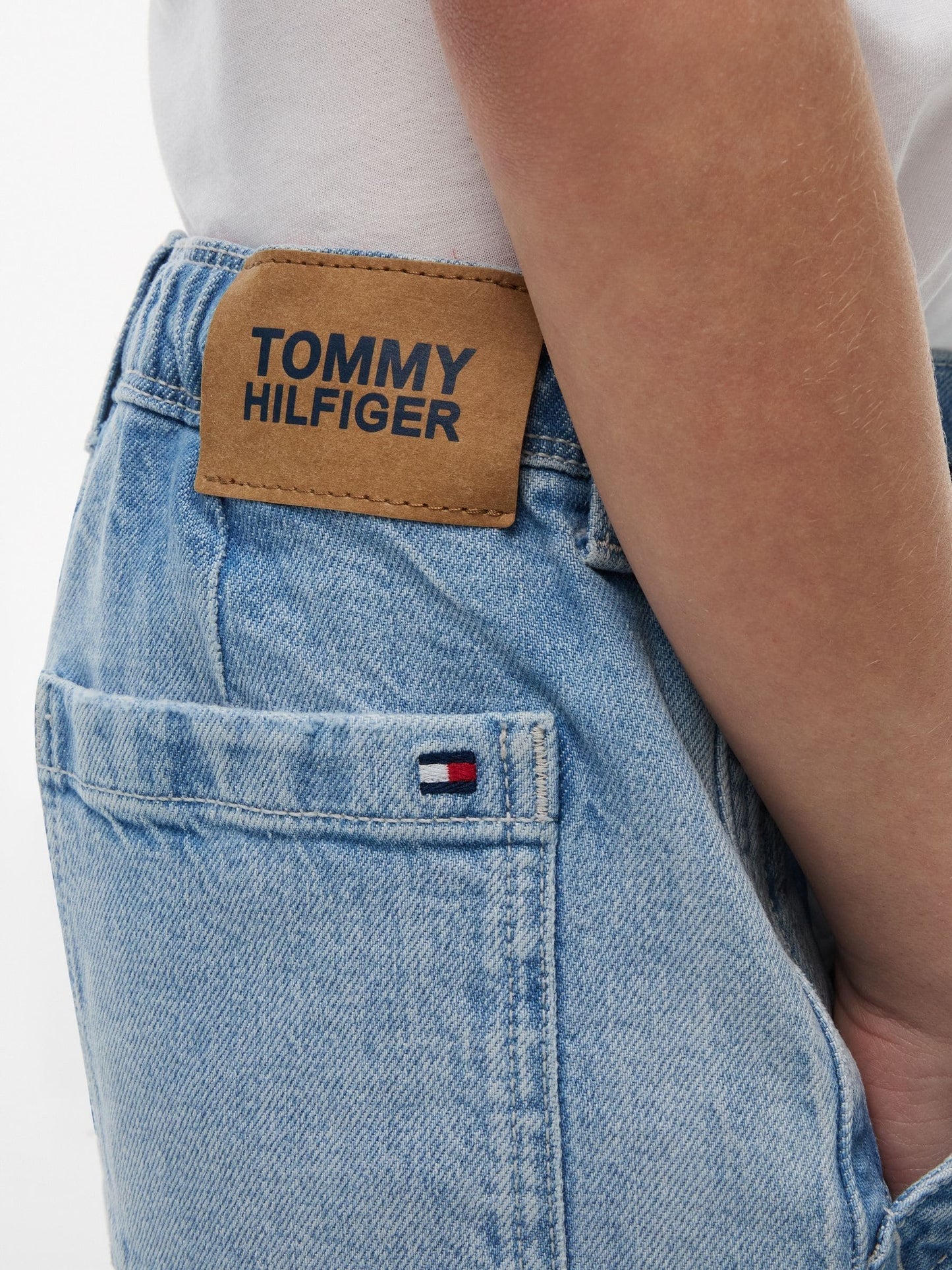 Dsiney Kidz - Tommy Hilfiger Blue Faded Loose Denim Shorts image 4