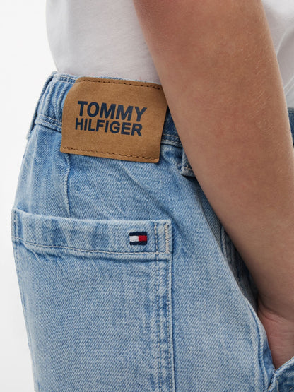 Dsiney Kidz - Tommy Hilfiger Blue Faded Loose Denim Shorts image 4