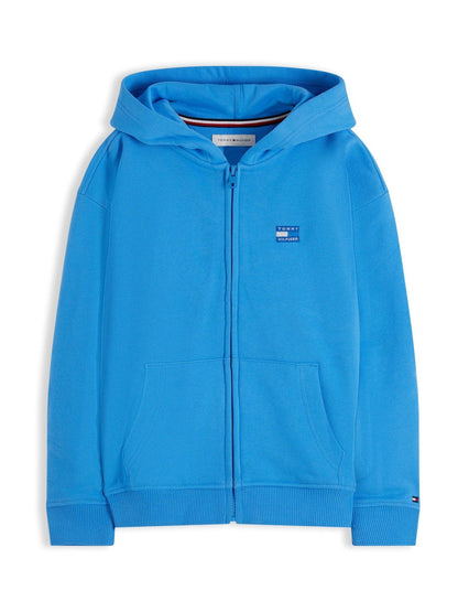 Dsiney Kidz - Tommy Hilfiger Blue Tonal Flag Logo Terry Zip-Thru Hoodie image 5