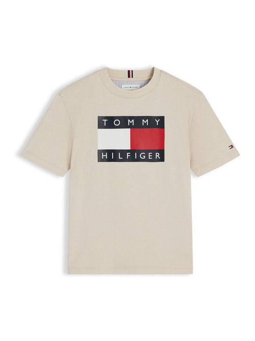 Tommy Hilfiger Brown Heritage Flag Print Jersey T-Shirt image 1