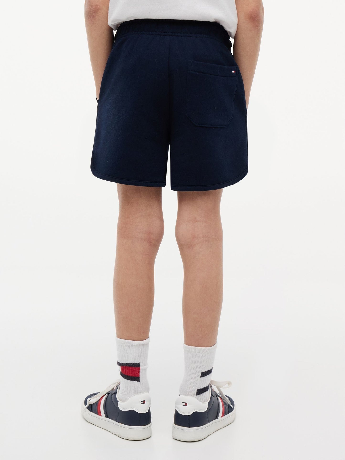 Dsiney Kidz - Tommy Hilfiger Navy Blue Tonal Flag Logo Terry Sweat Shorts image 2