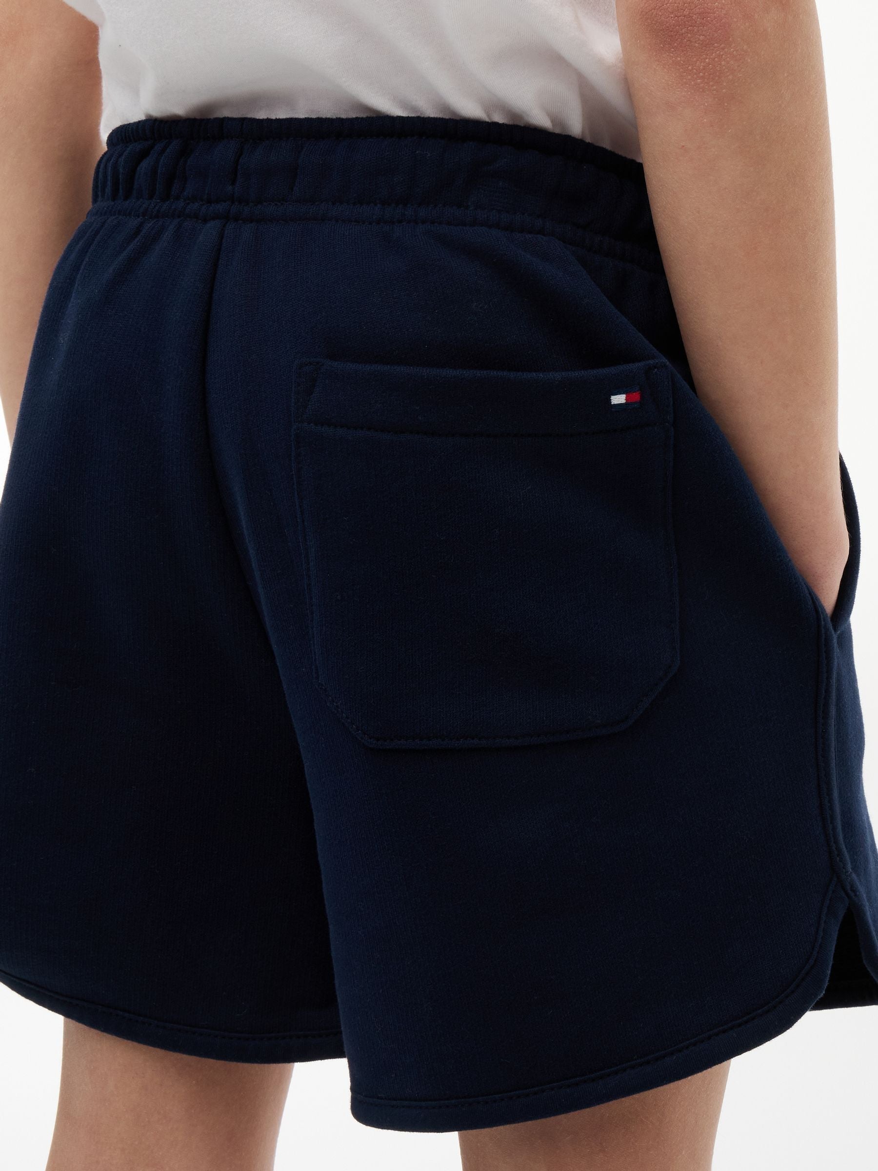 Dsiney Kidz - Tommy Hilfiger Navy Blue Tonal Flag Logo Terry Sweat Shorts image 4