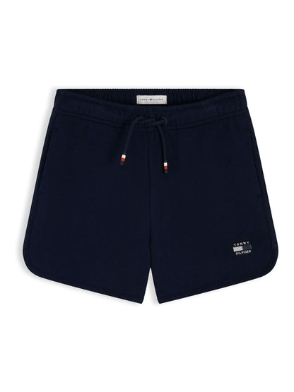 Dsiney Kidz - Tommy Hilfiger Navy Blue Tonal Flag Logo Terry Sweat Shorts image 5