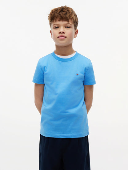 Tommy Hilfiger Blue Essential Flag Embroidery Crew Neck T-Shirt image 1