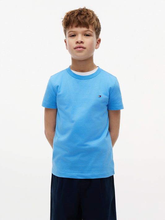 Tommy Hilfiger Blue Essential Flag Embroidery Crew Neck T-Shirt image 1