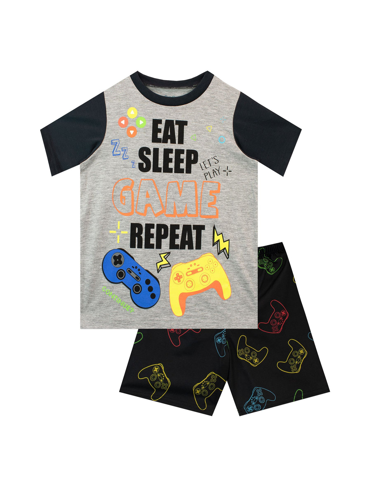Character Grey Gaming Eat sleep Game Pyjamas - image 1