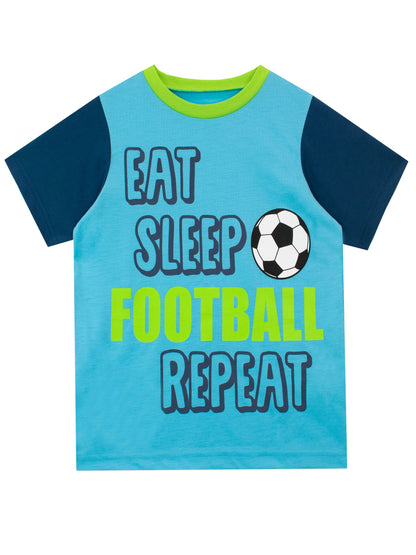 Character Blue Football Pyjamas Eat  Sleep Football  Shorts - image 2