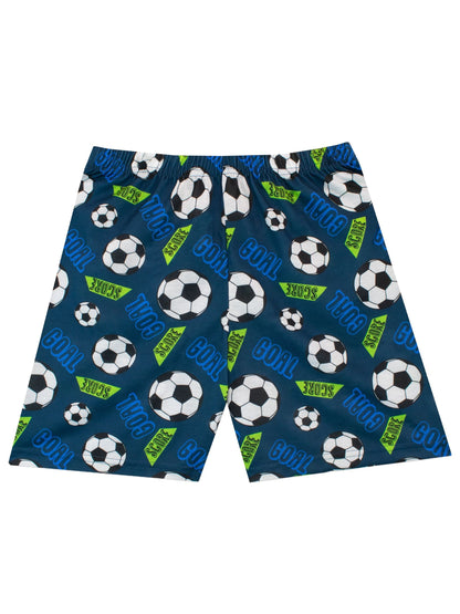 Character Blue Football Pyjamas Eat  Sleep Football  Shorts - image 3