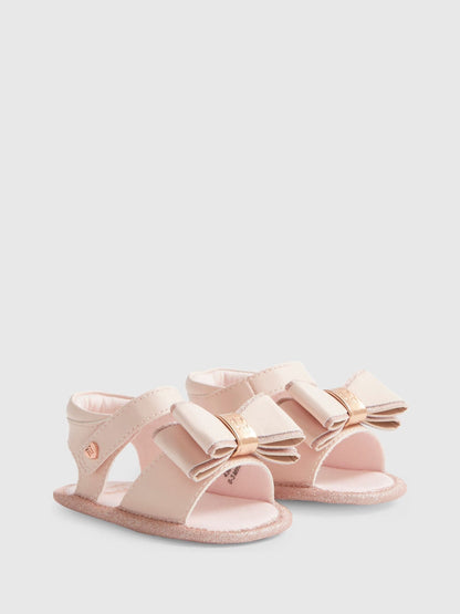 River Island Pink Sparkle Bow Sandals image 2