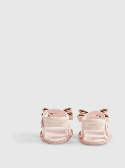 River Island Pink Sparkle Bow Sandals image 4