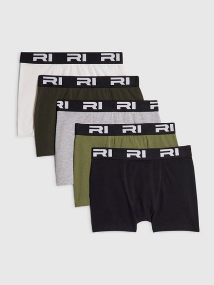 Dsiney Kidz - River Island Green Branded Waistband Boxers 5 Pack image 1