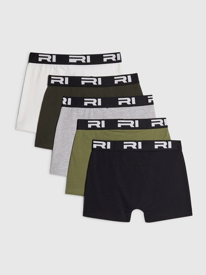 Dsiney Kidz - River Island Green Branded Waistband Boxers 5 Pack image 2