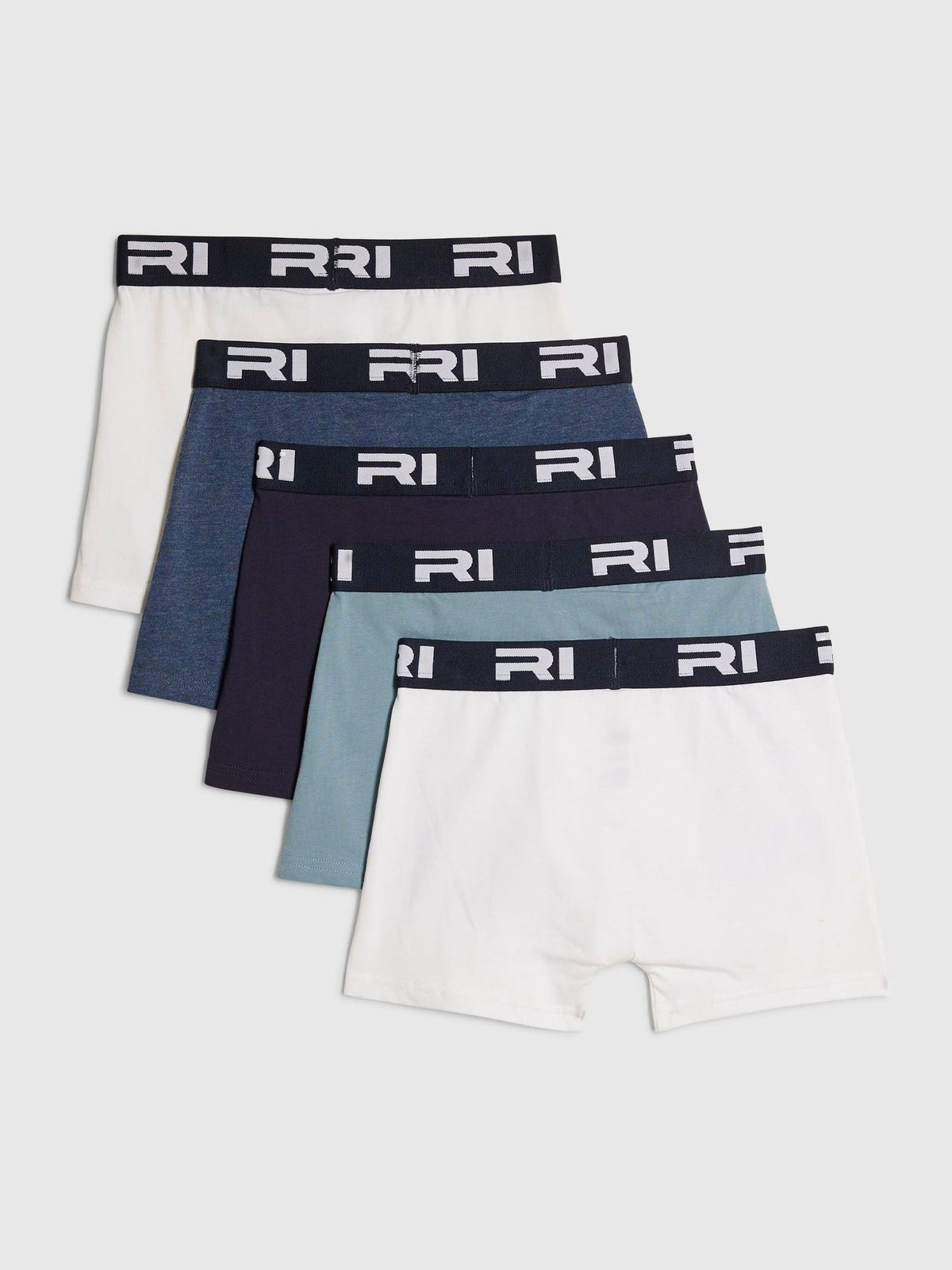 Dsiney Kidz - River Island Blue Branded Waistband Boxers 5 Pack image 2