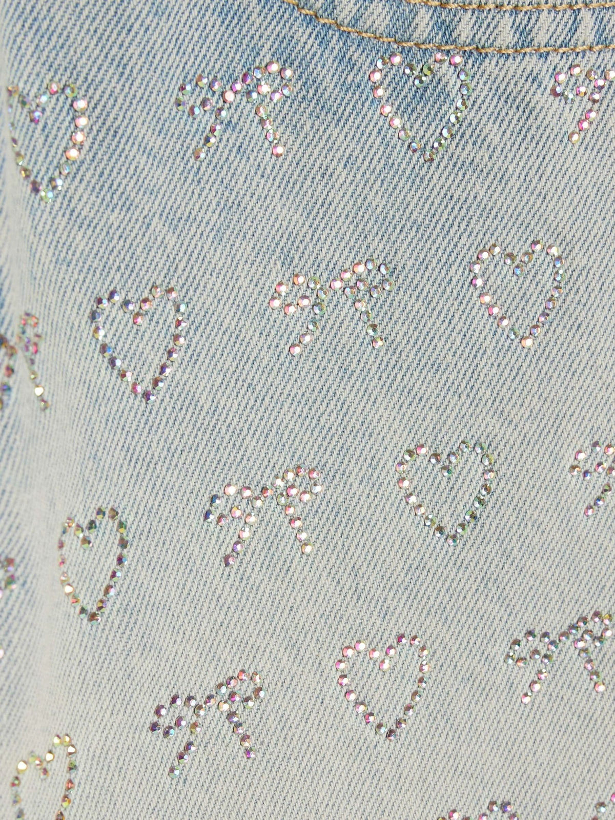 Dsiney Kidz - River Island Blue Heart & Bow Hotfix Denim Shorts image 4