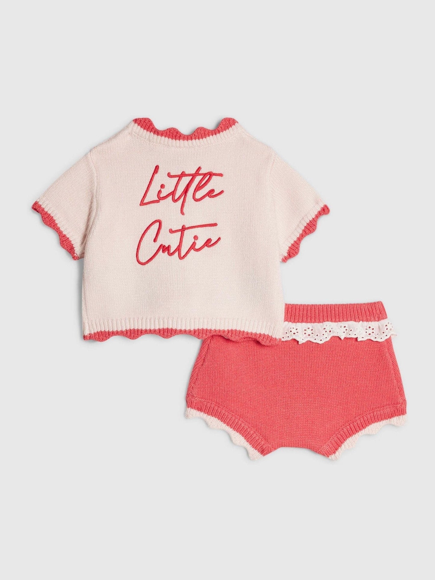 Dsiney Kidz - River Island Red Strawberry Cardigan & Bloomer Shorts Set image 1