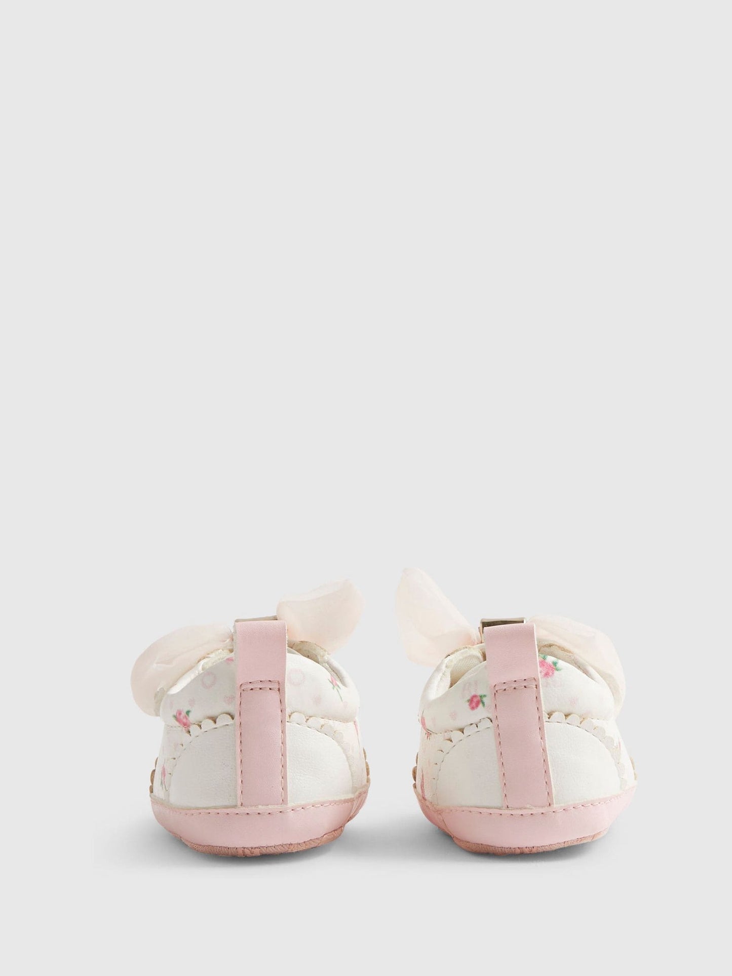 River Island White Floral Plimsoles image 5