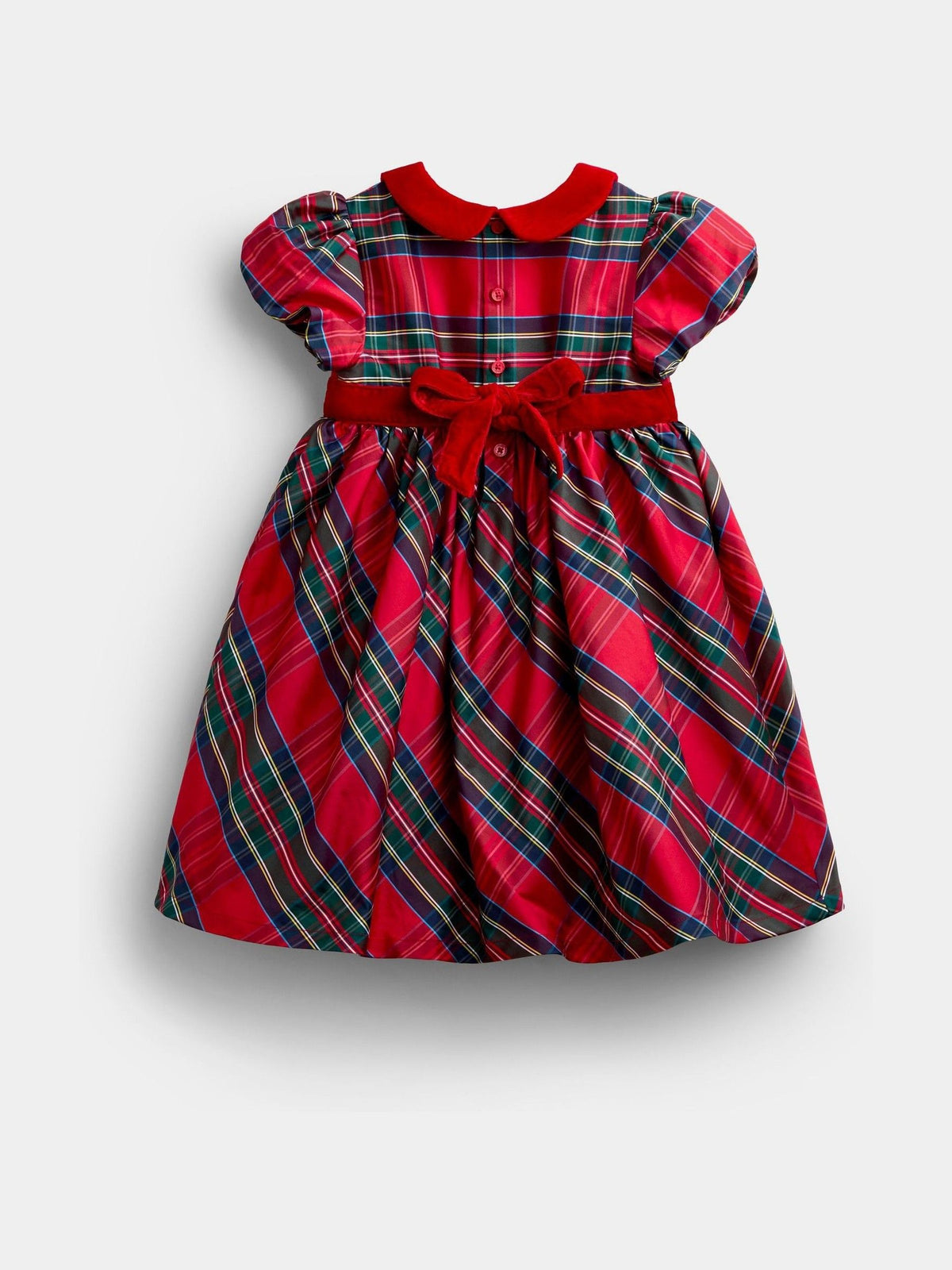 JoJo Maman Bébé Burgundy Red Tartan Taffeta Dress - image 2