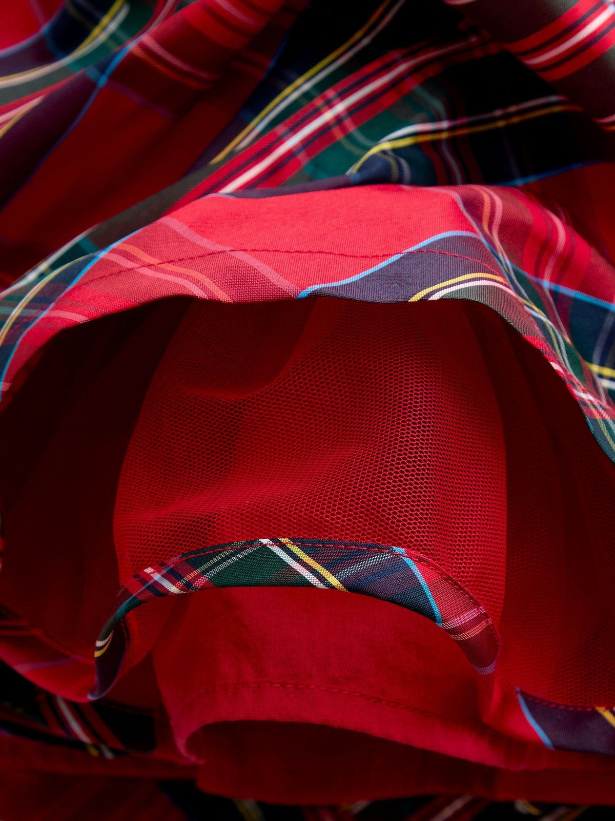 JoJo Maman Bébé Burgundy Red Tartan Taffeta Dress - image 3