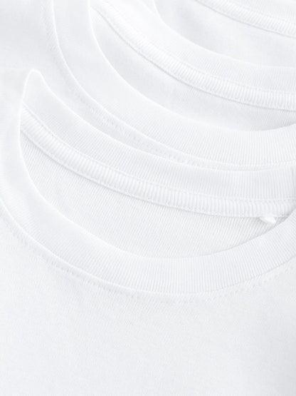 Dsiney Kidz - White 100% Cotton Short Sleeve Vests 3 Pack (1.5-16yrs) image 4