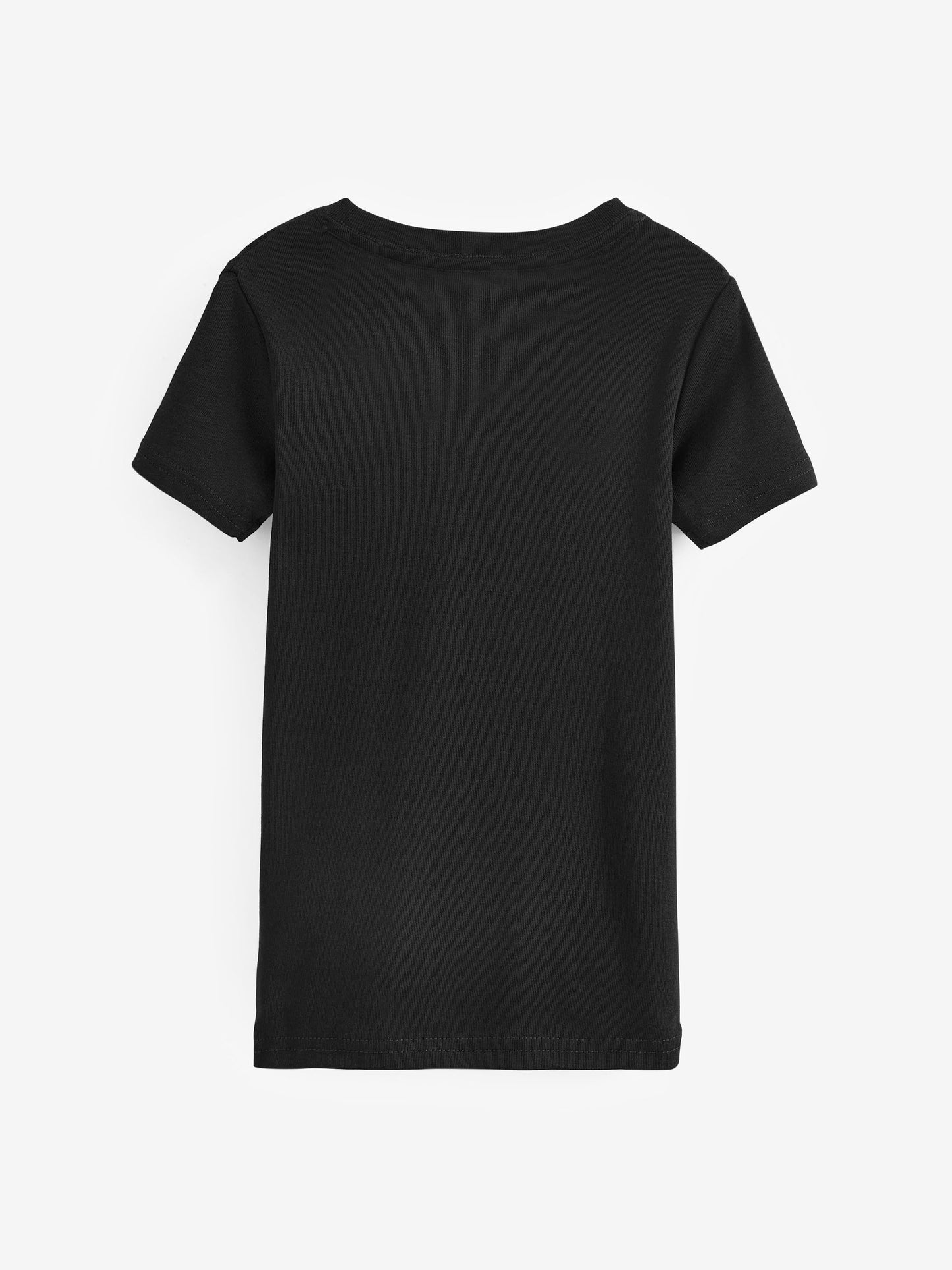 Dsiney Kidz - Black 100% Cotton Short Sleeve Vests 3 Pack (1.5-16yrs) image 2