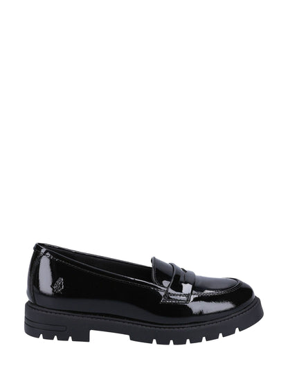 Hush Puppies Black Patent Hazel Senior School Loafer Shoes image 1
