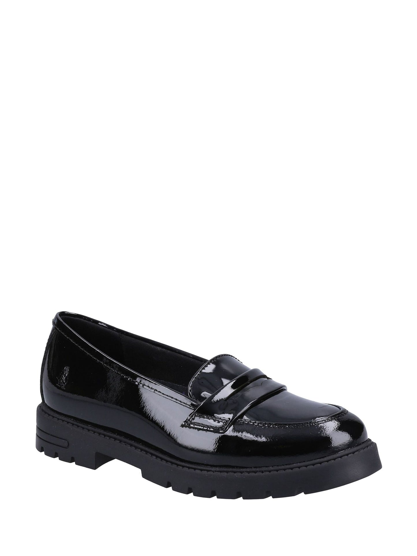 Hush Puppies Black Patent Hazel Senior School Loafer Shoes image 2