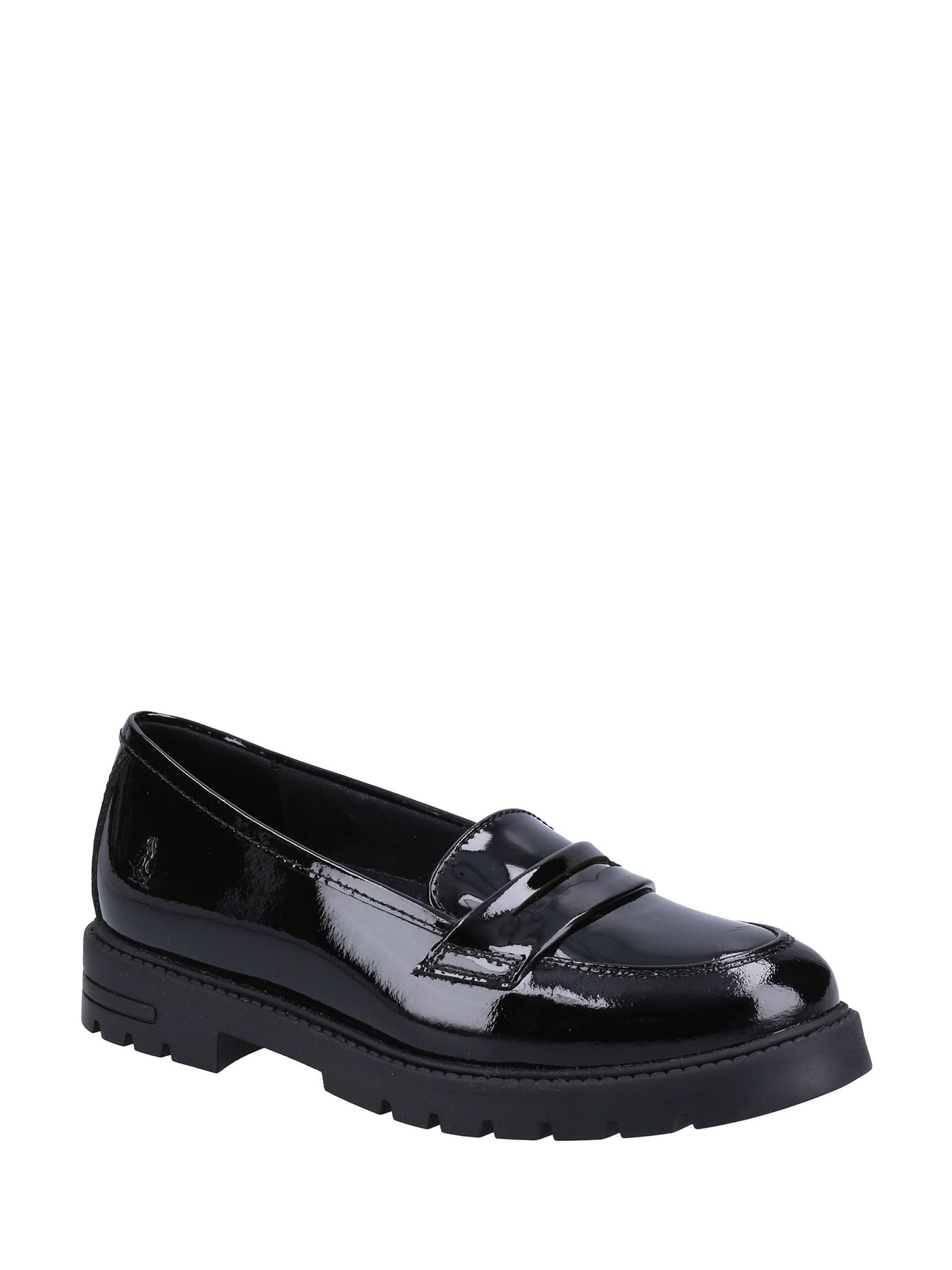 Hush Puppies Black Patent Hazel Senior School Loafer Shoes image 2