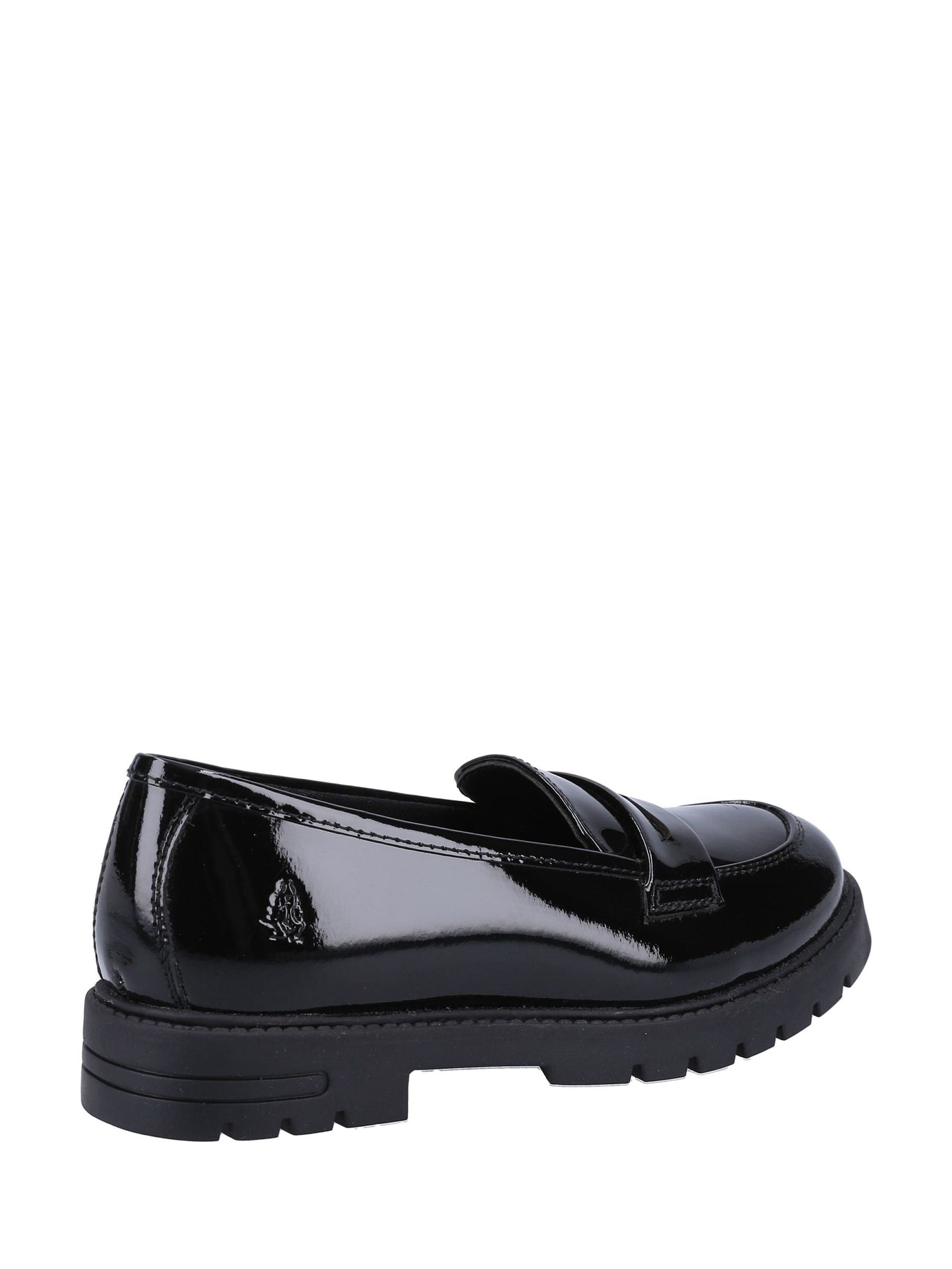Hush Puppies Black Patent Hazel Senior School Loafer Shoes image 3