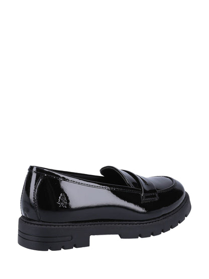Hush Puppies Black Patent Hazel Senior School Loafer Shoes image 3