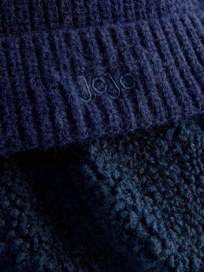 Jojo Maman Bébé Blue Cosy Pom Pom Rib Hat - image 4