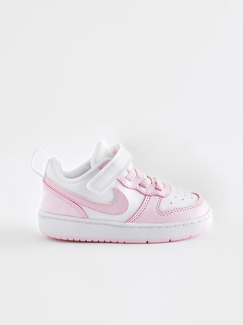 Nike White/Pink Infant Court Borough Low Recraft Trainers image 1