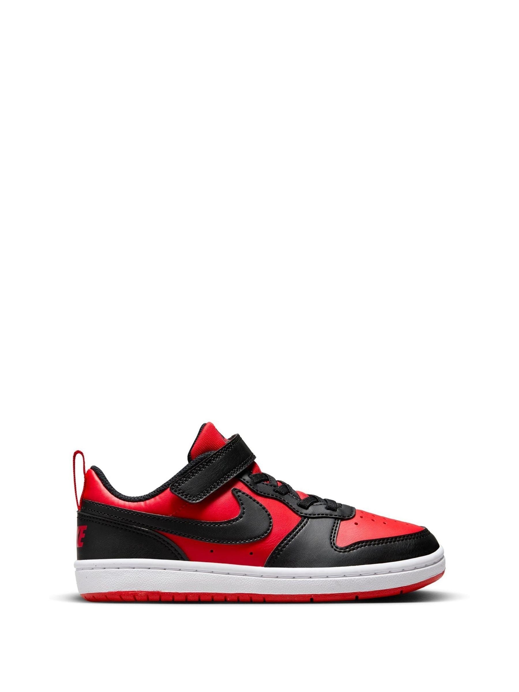 Nike Red/Black Junior Court Borough Low Recraft Trainers image 3