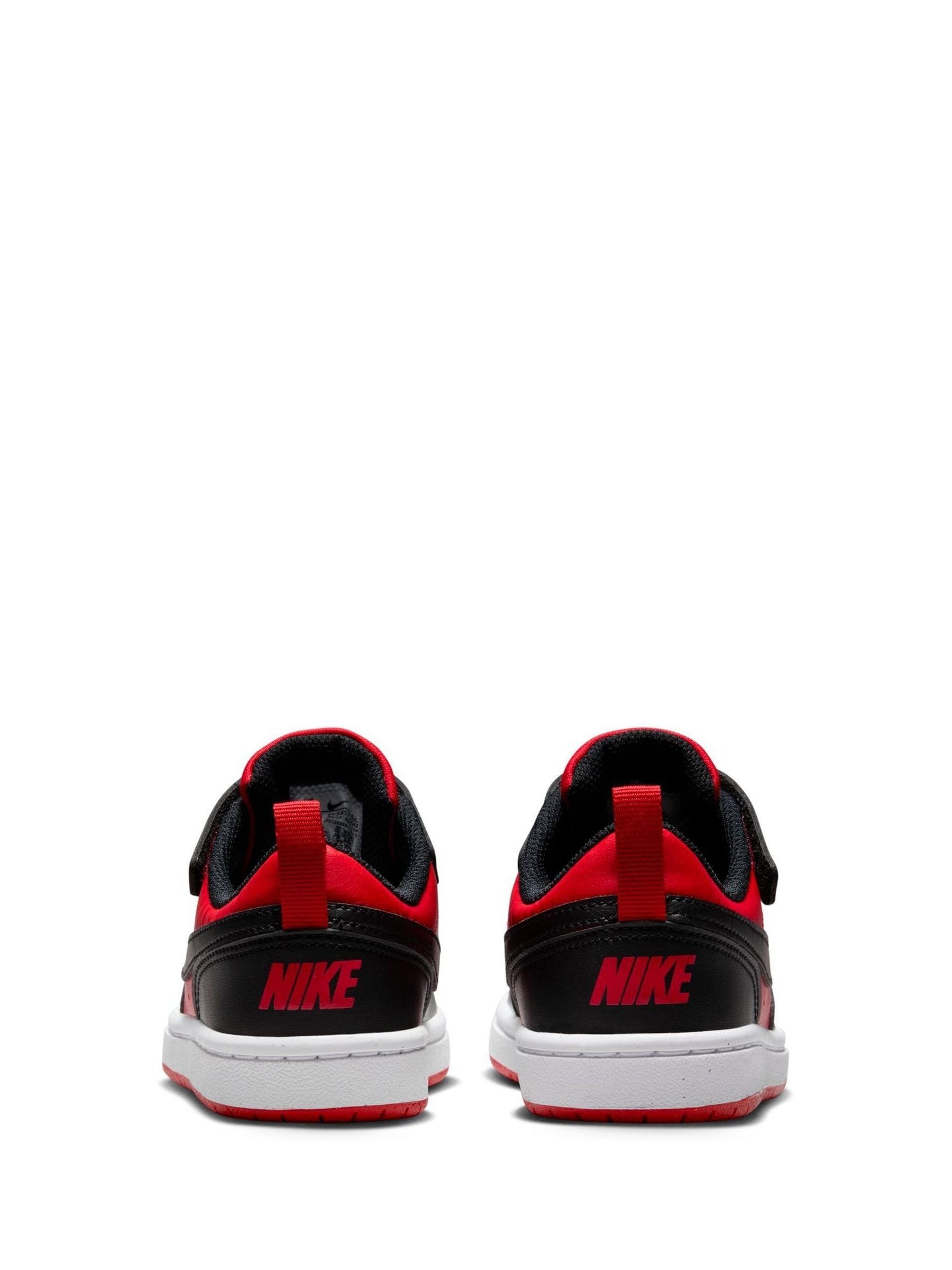 Nike Red/Black Junior Court Borough Low Recraft Trainers image 7