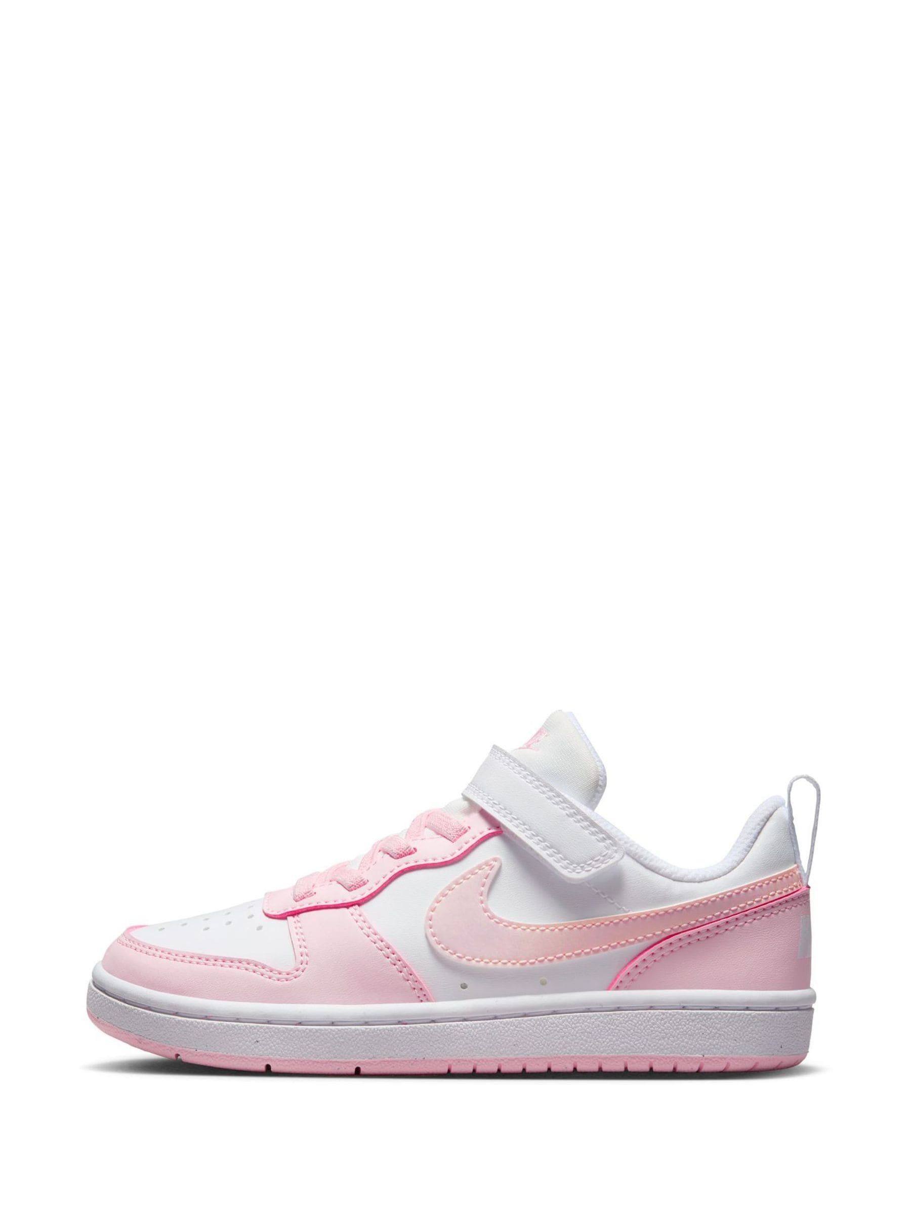 Nike White/Pink Junior Court Borough Low Recraft Trainers image 4
