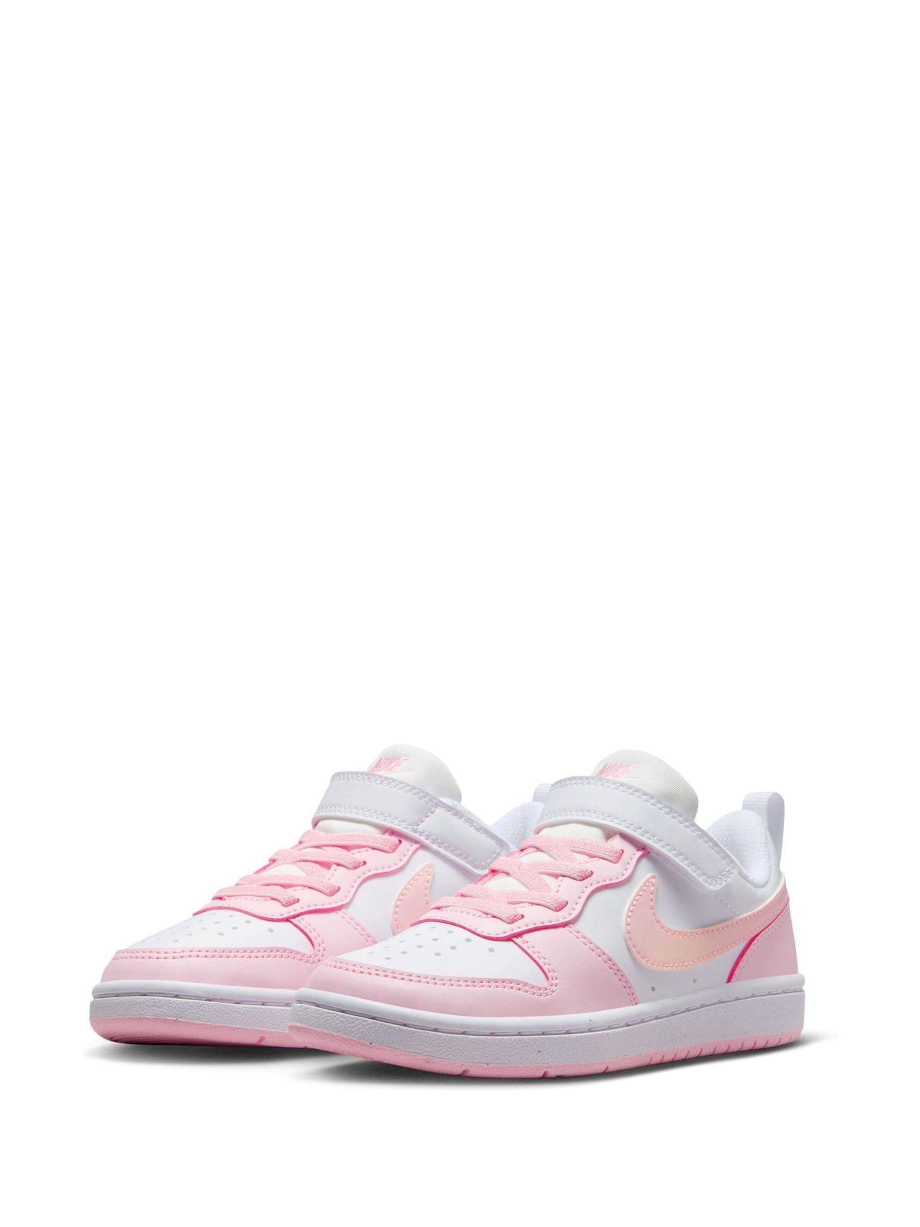 Nike White/Pink Junior Court Borough Low Recraft Trainers image 5