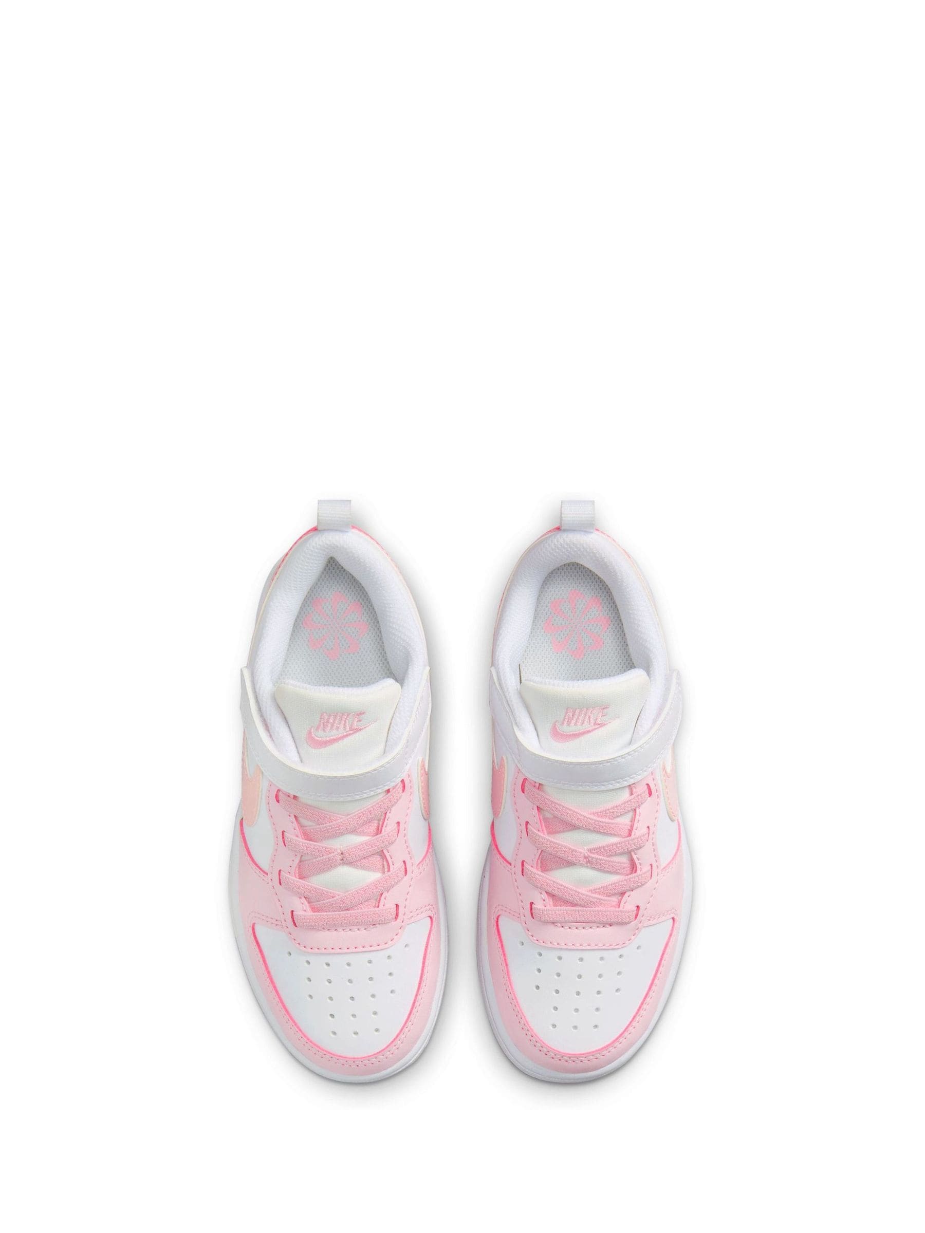 Nike White/Pink Junior Court Borough Low Recraft Trainers image 6
