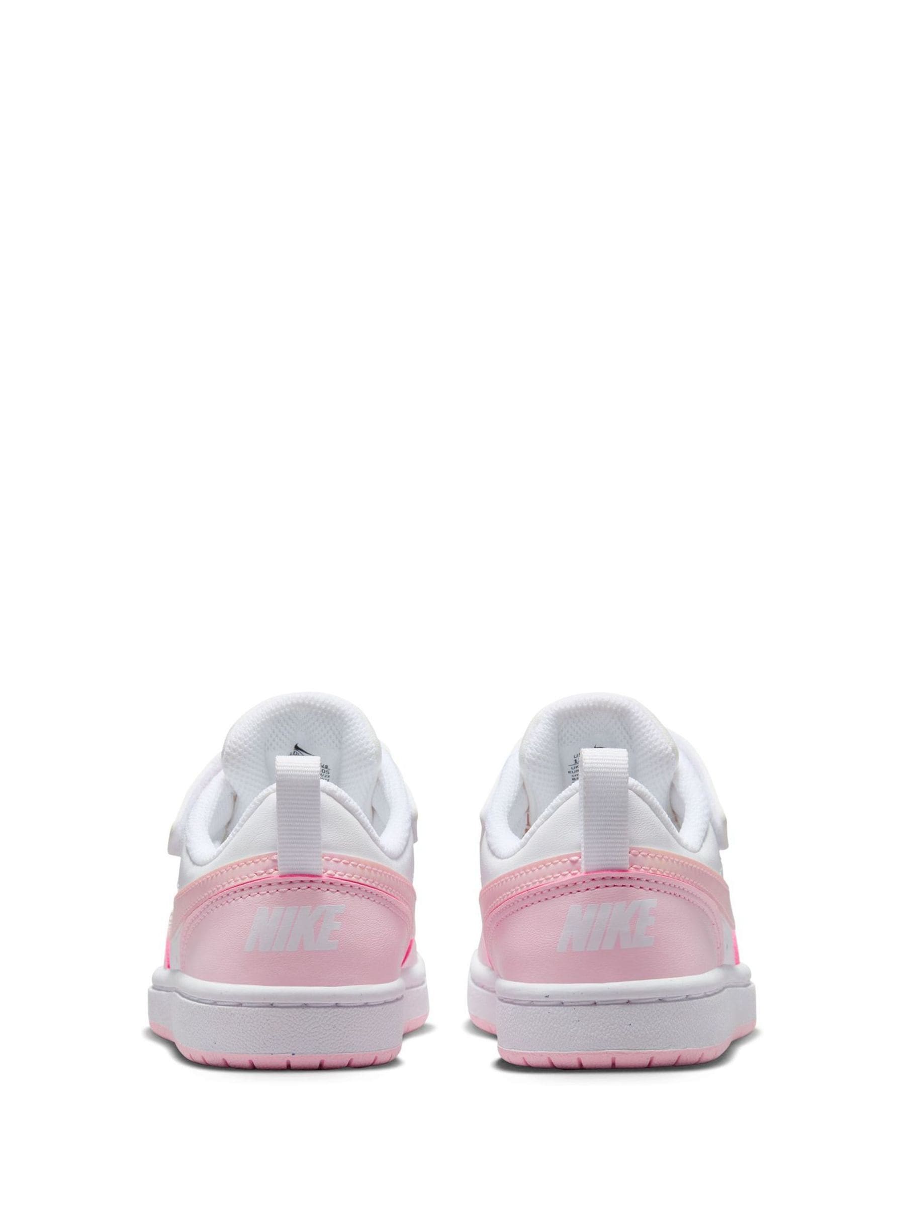 Nike White/Pink Junior Court Borough Low Recraft Trainers image 7