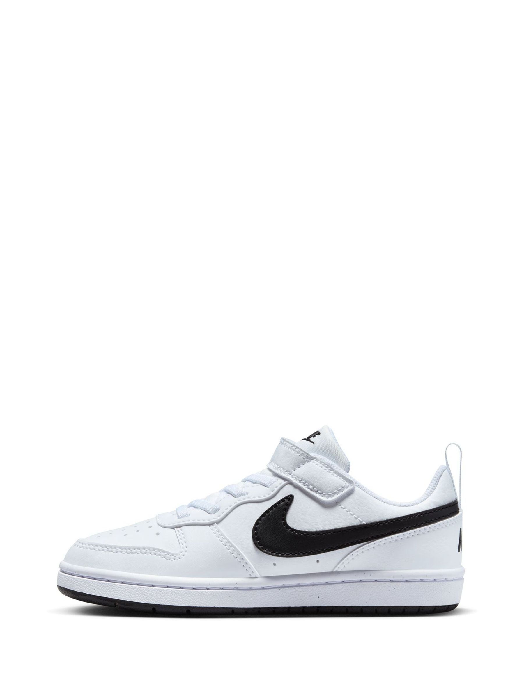 Nike White/Black Junior Court Borough Low Recraft Trainers image 2