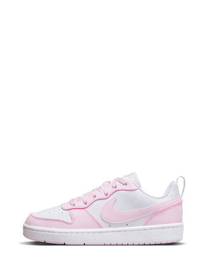 Nike White/Pink Youth Court Borough Low Recraft Trainers image 2