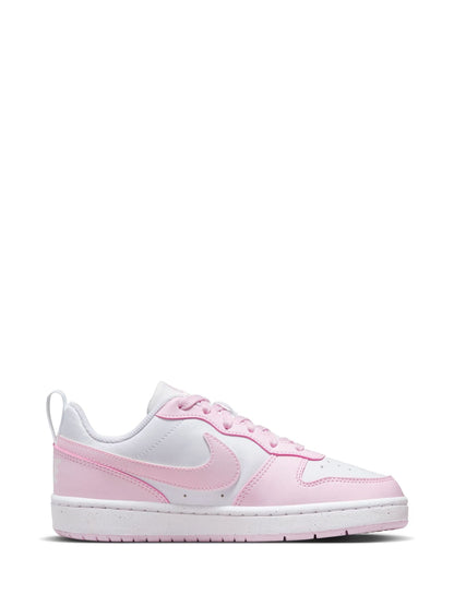 Nike White/Pink Youth Court Borough Low Recraft Trainers image 3